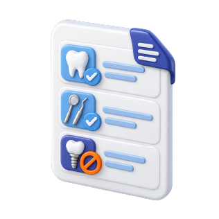 Dental insurance exclusions and plan notes icon